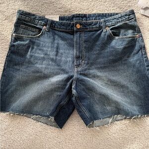 H&M Blue Jean Shorts with Raw Hem